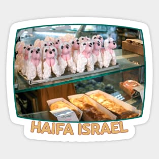 Israel, Haifa. Poodles in a Bakery Sticker